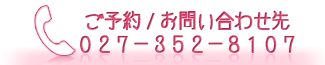 ご予約・お問い合わせ先は　０２７－３５０－８８１１